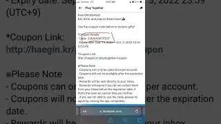 #playtogether coupon code