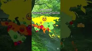 Country Safety Index In Asia #asia #safety # geography #shorts #edit #mapping #map
