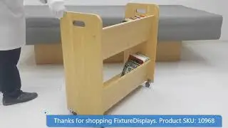 10968 wood book cart library cart utility cart 3D instructions