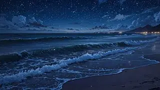Roar of The Waves to Sleep Instantly | Steady Ocean Waves and Gentle Piano for Relaxed Focus