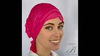 How to Wear a Scarf - Simple - Chemo Beanies&reg; Hot Pink Ruffle - Carol