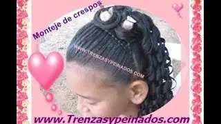 Peinado para niñas con crespos. para primera comunion Curso #11