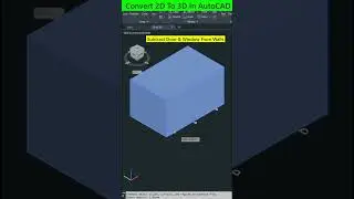 Convert 2D To 3D in AutoCAD #shorts #autocad