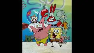 SpongeBob Patrick Squidward Mr Krabs Sandy Plankton Gary sing the song that plays when Tom ages (AI)
