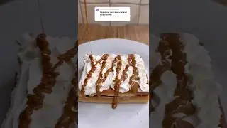 Caramel Kinder waffle ! 😋