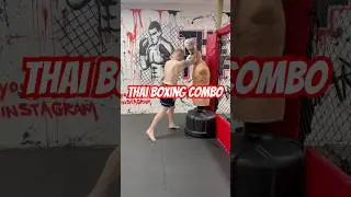 Thai Boxing Combo- Body Hook, Body Hook,  Elbow and Knee #shorts #bodyhook #knee #elbow