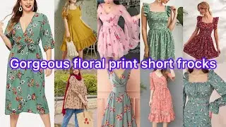 Floral Printed Short Frock Design For Girls |  Short Frock Designs 2022