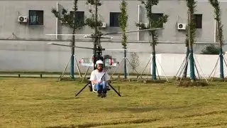 Load test of a twin-rotor helicopter. Total load was 91kg #helicopter #helicopterflight #aviation 