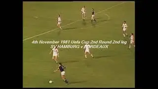 04/11/1981 Uefa Cup 2nd Round 2nd leg SV HAMBURG v  BORDEAUX