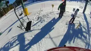 How to get on a ski lift with a ski bike