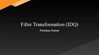 Filter Transformation (IDQ)
