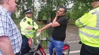 Speakers corner #fight #fighting #speaker_corner UK police fighting fight ratboy omer