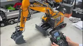 Test video Metal LESU 1/14 Aoue ET35 Hydraulic RC Excavator RTR Model PL18EV Sound System