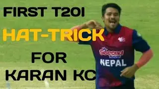 Hat-trick for Karan Kc In Tri Nation's T20I Series  || NEPAL VS PNG ||