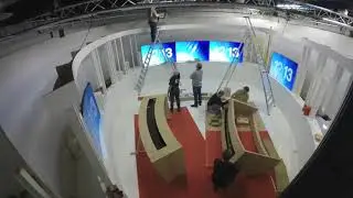 Le montage du nouveau décor de France 3 Bretagne