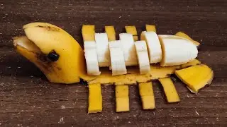 How To Make Banana Dolphin | Banana Art | Banana Dolphin Garnishes | Banana Craft 