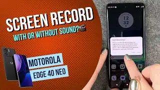 Motorola Edge 40 Neo &ndash; How to screen record with sound &bull; 📱 &bull; 🎥 &bull; 🎤 &bull; | Tutorial
