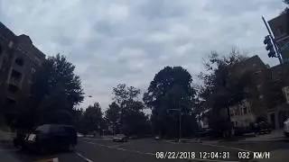 Driving Washington DC - Massachusetts ave near America University