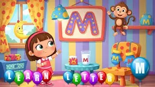 Learn Letter M Words for Kids | Monkey, Moon, Mountain, Milk & More | Alphabet Learning for Children