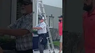 Roofer Adjuster Fight on 2 Story Ladder . #roofing #insurance #fight #entrepreneur #roofingsales