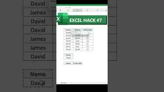 Excel Hack #7 - ADVANCED FILTER HACK #excel #exceltips #exceltricks #hacks #excelformula #microsoft