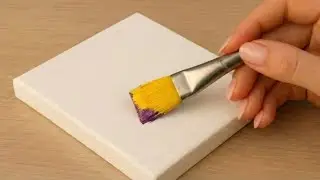 How to draw a Field of Sunflowers/ Acrylic landscape painting for beginners/ Sunflower painting/