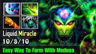 Medusa MidLane - Easy Way To Fast Farm With Medusa Insane Split Shot 850GPM 7.21d Dota 2