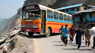 Bus on the World's Most Dangerous Road | Deadly Path and a Journey of Death