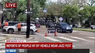 3 people struck by vehicle near Jazz Fest gates