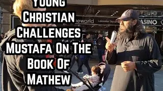 Young Christian Challenges Mustafa On Matthew! Mustafa Visitor | Speakers Corner |  Sam Dawah