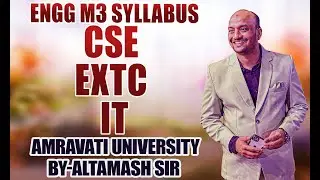 Engineering M3 Important Questions | CSE, EXTC, IT | Altamash Sir (Amravati University) | Exam Prep