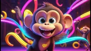 Seven Cheeky Monkeys Swing and Spin | Jungle Counting Song for Kids | Nursery Rhymes and Baby Songs