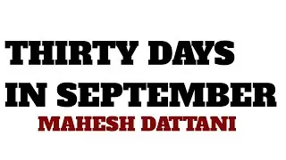 Thirty days in September by mahesh dattani