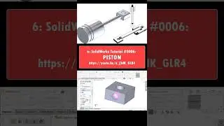#0006: basic piston for test projects - metal  #solidworks #cad #tutorial #drawing #feature #3d