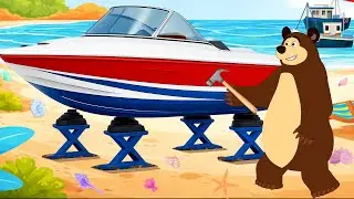 The Bear&rsquo;s Garage 🐻🔧 Broken Boat Repair on the Beach | Turbo Fixers Channel