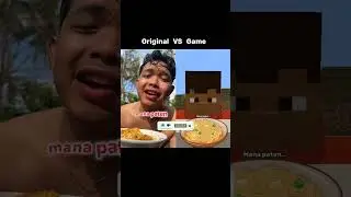 Original VS Game - Makan Mie Di Sungai Ni Bos #shorts #minecraft #funny