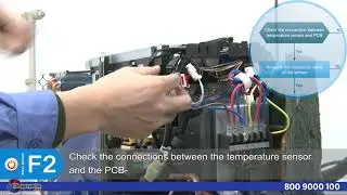 Falla en el sensor de temperatura E4, E5, E6, F1, F2 y F3
