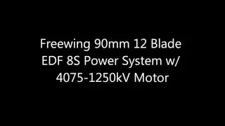 Freewing 90mm 12 Blade EDF 8S Power System with 4075 1250kV Motor