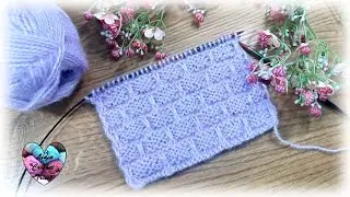 TRICOT POINT SIMPLE ET EN RELIEF TUTO TRICOT POINT BRIQUE 3D / COUVERTURE #вязание #knit #tutotricot