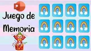 JUEGO DE MEMORIA O  MEMORAMA  EN POWER POINT