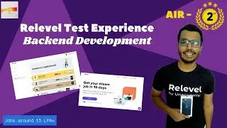 Relevel Test Experience | Backend Development | Fresher Jobs | AIR - 2 | Won Iphone | Geek Talks