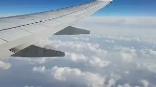 1.5-Hour Window Seat Flight Loop | Relaxing Clouds & Cabin Ambience for Sleep, Focus, or Projection