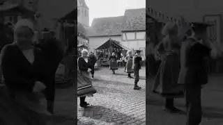 19th Century Village Square: Festive Life in Old Europe | Vintage Footage