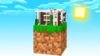 BUILDING A HOUSE ON ONE BLOCK in MINECRAFT