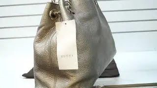 GUCCI Soho Pebbled Leather Chain Shoulder Bag 308982 Silver REVIEW |PRE-OWNED