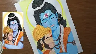 Lord ram ji with hanuman ji beautiful drawing🥰🙏