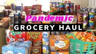 Pandemic Grocery Haul | Stocking up for a possible shut down for Corona | Walmart Grocery pickup