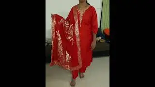 Orange color beautiful three piece set