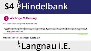 BLS Ansage &bull; Hindelbank, bitte weiter vorne aussteigen (Perron zu kurz)