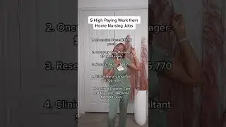 5 High Paying Work from home Nursing Jobs #workfromhomenurse #workfromhomenurses#nurses #nursingjobs
